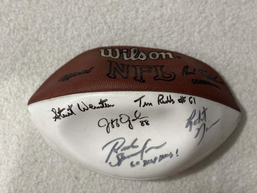 Wilson NFL Team Multi-Autographed Football with Various Signatures